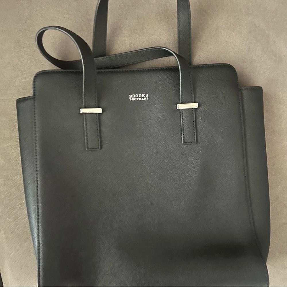 Brooks Brothers Black Tote Hand Bag